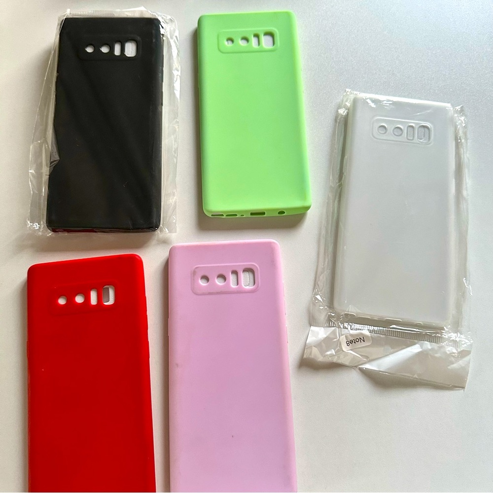 Samsung Galaxy Note 8 case 5-pack of solid colors